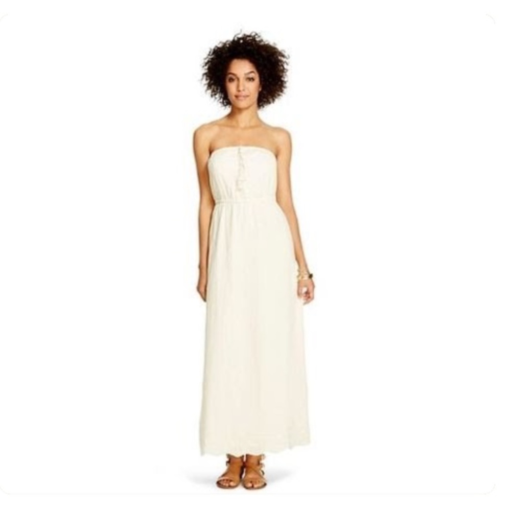 NEW Merona strapless gauze maxi dress